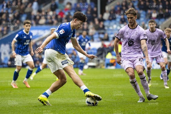 070326 - Cardiff City v Lincoln City - Sky Bet League 1 - Rubin Colwill of Cardiff City in action