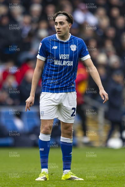 070326 - Cardiff City v Lincoln City - Sky Bet League 1 - Joel Colwill of Cardiff City in action