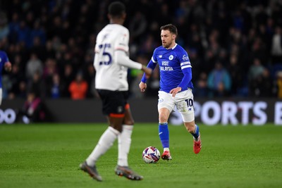 110325 - Cardiff City v Luton Town - Sky Bet Championship - Aaron Ramsey of Cardiff City