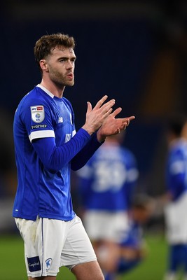 110325 - Cardiff City v Luton Town - Sky Bet Championship - Dejected Calum Chambers of Cardiff City at full time