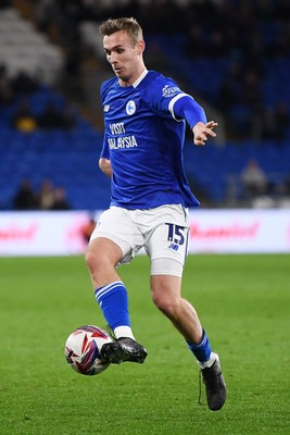 110325 - Cardiff City v Luton Town - Sky Bet Championship - Sivert Mannsverk of Cardiff City