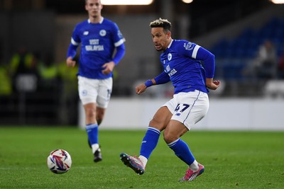 110325 - Cardiff City v Luton Town - Sky Bet Championship - Callum Robinson of Cardiff City