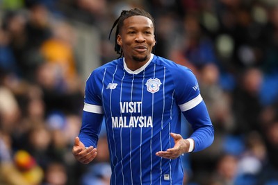 140226 - Cardiff City v Luton Town - Sky Bet League 1 - Gabriel Osho of Cardiff City