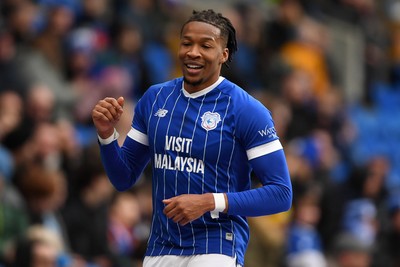 140226 - Cardiff City v Luton Town - Sky Bet League 1 - Gabriel Osho of Cardiff City