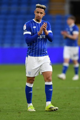 140226 - Cardiff City v Luton Town - Sky Bet League 1 - Callum Robinson of Cardiff City at full time
