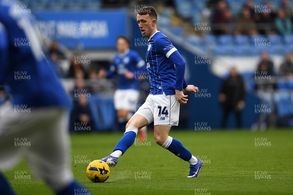 140226 - Cardiff City v Luton Town - Sky Bet League 1 - David Turnbull of Cardiff City
