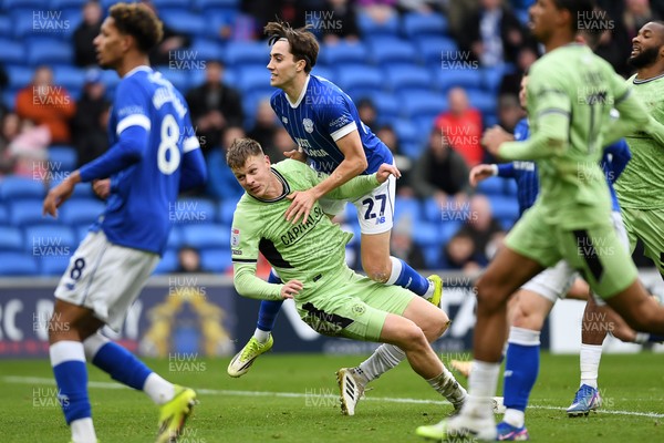 140226 - Cardiff City v Luton Town - Sky Bet League 1 - Joel Colwill of Cardiff City runs in to score a goal