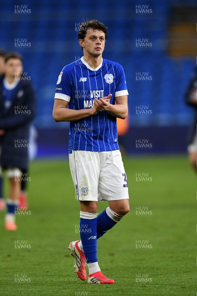140226 - Cardiff City v Luton Town - Sky Bet League 1 - Perry NG of Cardiff City at full time