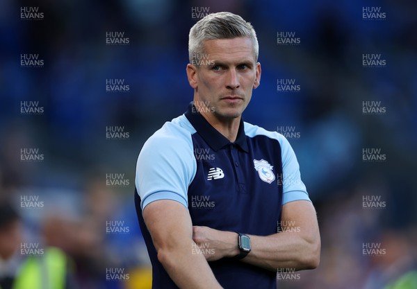 300822 - Cardiff City v Luton Town - SkyBet Championship - Cardiff City Manager Steve Morison