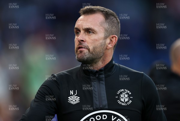 300822 - Cardiff City v Luton Town - SkyBet Championship - Luton Town Manager Nathan Jones