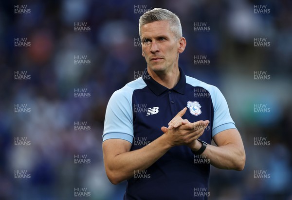 300822 - Cardiff City v Luton Town - SkyBet Championship - Cardiff City Manager Steve Morison