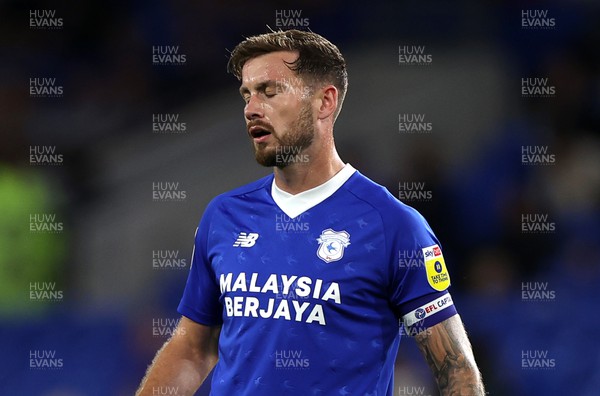 300822 - Cardiff City v Luton Town - SkyBet Championship - A dejected Joe Ralls of Cardiff City