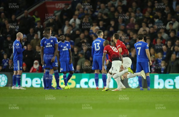 221218 - Cardiff City v Manchester United, Premier League - Manchester United celebrate their first goal