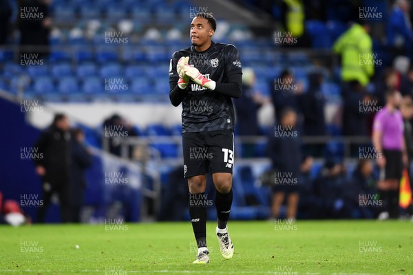 291125 - Cardiff City v Mansfield Town - Sky Bet League 1 - Nathan Trott of Cardiff City applauding fans at full time