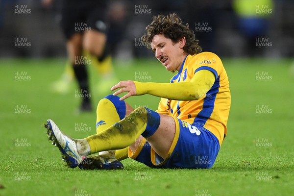 291125 - Cardiff City v Mansfield Town - Sky Bet League 1 - Aaron Lewis of Mansfield goes down injured 