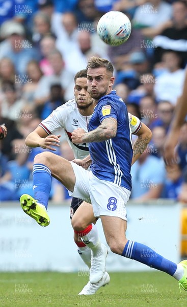 210919 - Cardiff City v Middlesbrough, SkyBet Championship - Joe Ralls of Cardiff City plays the ball forward