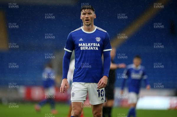 241020 - Cardiff City v Middlesbrough - SkyBet Championship - Kieffer Moore of Cardiff City