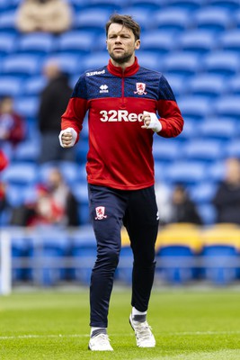 270424 - Cardiff City v Middlesbrough - Sky Bet Championship - Jonathan Howson of Middlesbrough during the warm up