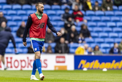 270424 - Cardiff City v Middlesbrough - Sky Bet Championship - Nathaniel Phillips of Cardiff City during the warm up