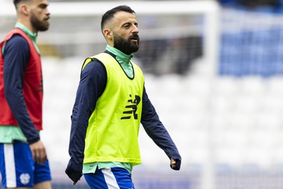 270424 - Cardiff City v Middlesbrough - Sky Bet Championship - Manolis Siopis of Cardiff City during the warm up