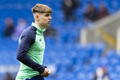 270424 - Cardiff City v Middlesbrough - Sky Bet Championship - Cian Ashford of Cardiff City during the warm up