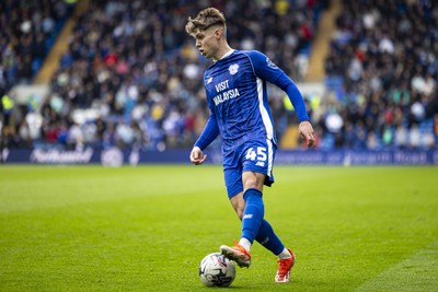 270424 - Cardiff City v Middlesbrough - Sky Bet Championship - Cian Ashford of Cardiff City in action