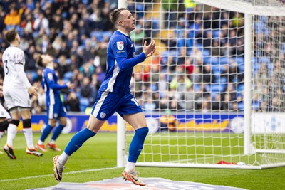 270424 - Cardiff City v Middlesbrough - Sky Bet Championship - David Turnbull of Cardiff City reacts after missing a shot on goal