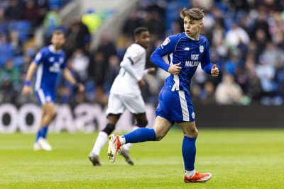 270424 - Cardiff City v Middlesbrough - Sky Bet Championship - Cian Ashford of Cardiff City in action