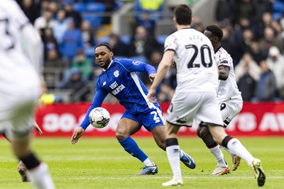 270424 - Cardiff City v Middlesbrough - Sky Bet Championship - Mahlon Romeo of Cardiff City in action