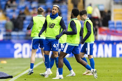 270424 - Cardiff City v Middlesbrough - Sky Bet Championship - Callum Robinson of Cardiff City during half time