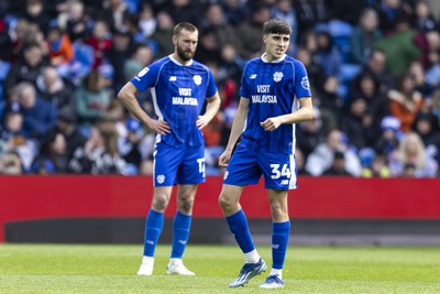 270424 - Cardiff City v Middlesbrough - Sky Bet Championship - Joel Colwill of Cardiff City is substituted on