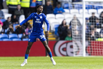 270424 - Cardiff City v Middlesbrough - Sky Bet Championship - Raheem Conte of Cardiff City is substituted on