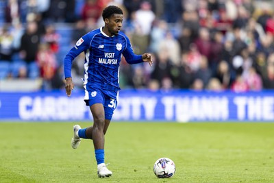 270424 - Cardiff City v Middlesbrough - Sky Bet Championship - Raheem Conte of Cardiff City in action