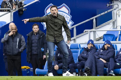 270424 - Cardiff City v Middlesbrough - Sky Bet Championship - Cardiff City manager Erol Bulut on the touchline