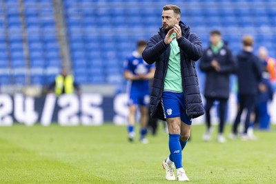 270424 - Cardiff City v Middlesbrough - Sky Bet Championship - Joe Ralls of Cardiff City at full time