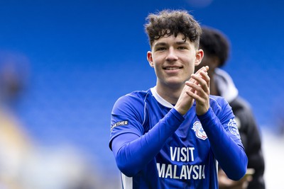 270424 - Cardiff City v Middlesbrough - Sky Bet Championship - Luey Giles of Cardiff City at full time