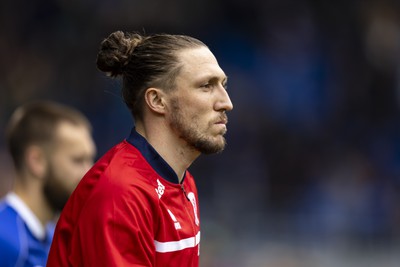 270424 - Cardiff City v Middlesbrough - Sky Bet Championship - Luke Ayling of Middlesbrough ahead of kick off