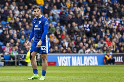 270424 - Cardiff City v Middlesbrough - Sky Bet Championship - Ollie Tanner of Cardiff City in action