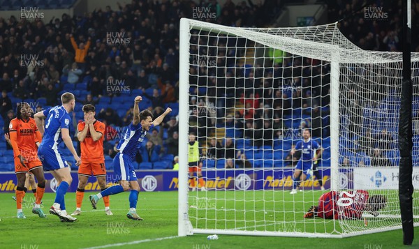 091223  - Cardiff City v Millwall, EFL Sky Bet Championship - Perry Ng of Cardiff City and Mark McGuinness of Cardiff City celebrate after Dimitrios Goutas of Cardiff City heads past Millwall goalkeeper Matija Sarkic to score goal