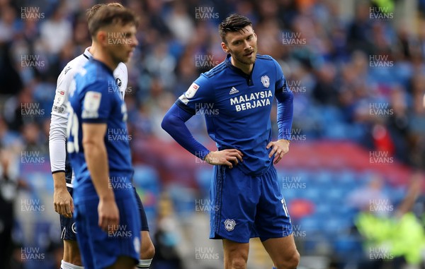 210821 - Cardiff City v Millwall - SkyBet Championship - Kieffer Moore of Cardiff City
