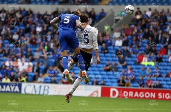 210821 - Cardiff City v Millwall - SkyBet Championship - Aden Flint of Cardiff City scores his second goal