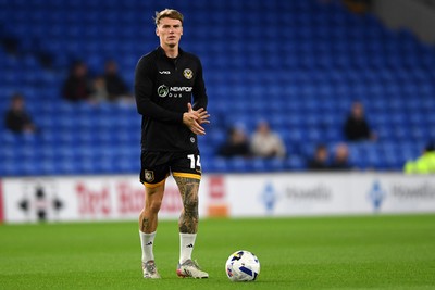 071025 - Cardiff City v Newport County - Vertu Trophy Group Stage - Kai Whitmore of Newport County