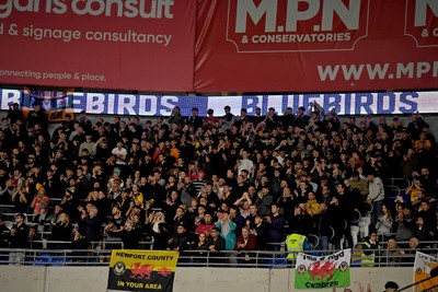 071025 - Cardiff City v Newport County - Vertu Trophy Group Stage - Newport County fans