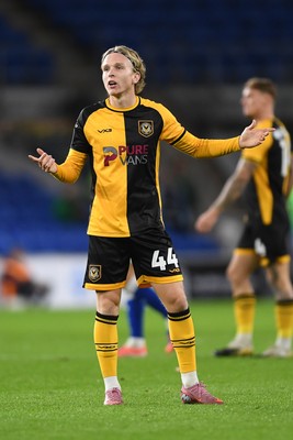 071025 - Cardiff City v Newport County - Vertu Trophy Group Stage - Sam Braybrooke of Newport County
