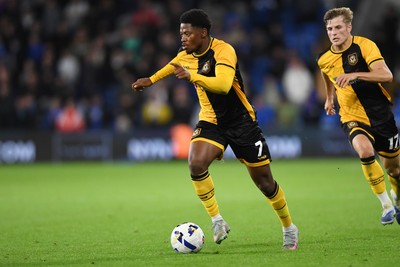 071025 - Cardiff City v Newport County - Vertu Trophy Group Stage - Bobby Kamwa of Newport County
