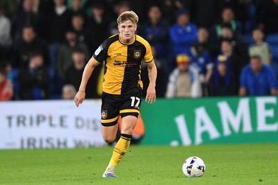 071025 - Cardiff City v Newport County - Vertu Trophy Group Stage - Tom Davies of Newport County