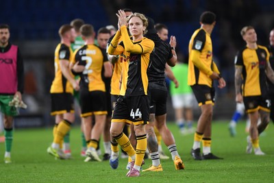 071025 - Cardiff City v Newport County - Vertu Trophy Group Stage - Sam Braybrooke of Newport County at full time