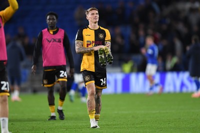 071025 - Cardiff City v Newport County - Vertu Trophy Group Stage - Kai Whitmore of Newport County at full time