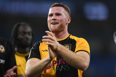 071025 - Cardiff City v Newport County - Vertu Trophy Group Stage - Lee Jenkins of Newport County celebrates the win at full time