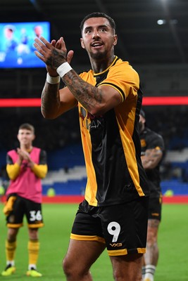 071025 - Cardiff City v Newport County - Vertu Trophy Group Stage - Courtney Baker-Richardson of Newport County celebrates the win at full time
